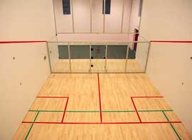 Squash Court Glass Wall Detail
